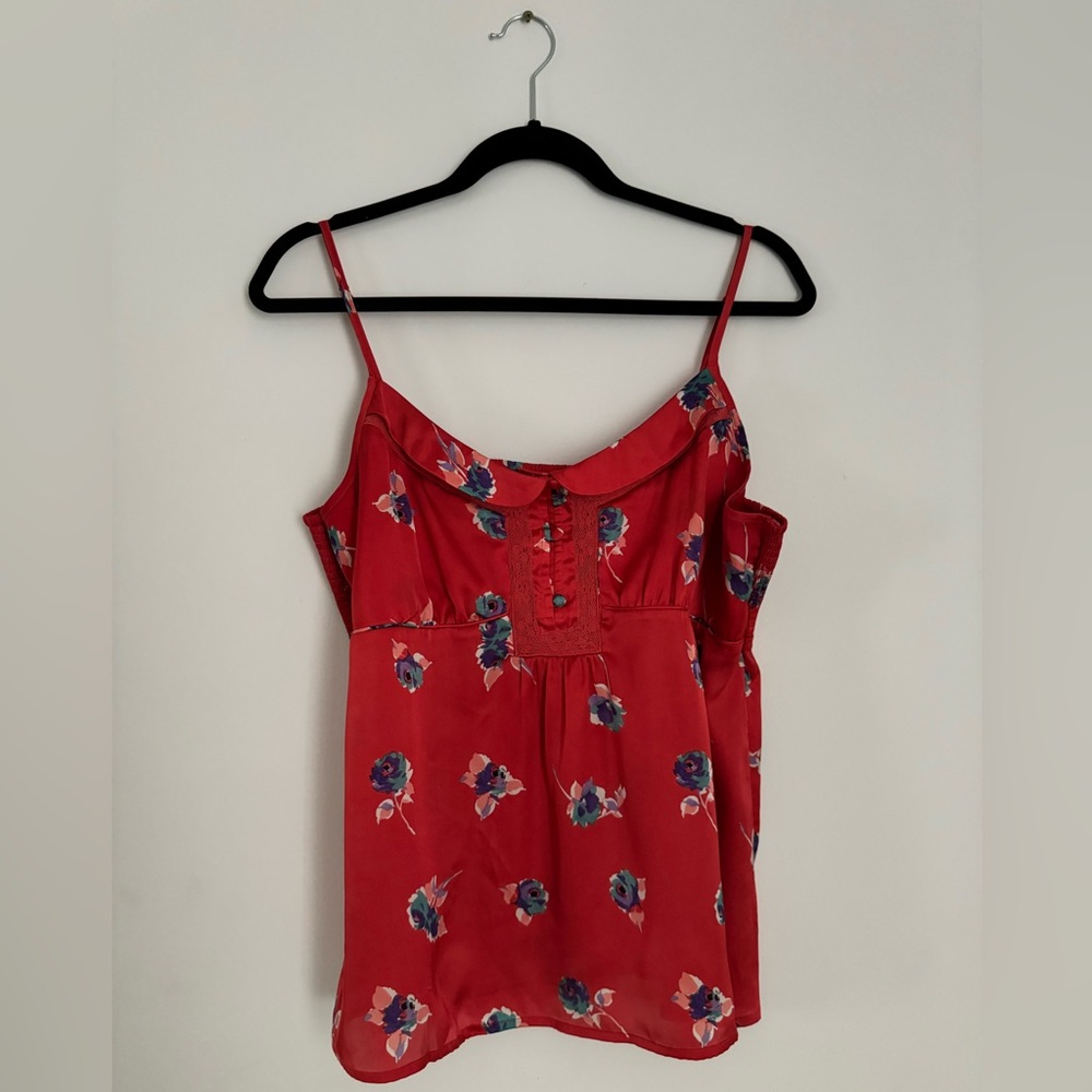 American Eagle Outfitters. red satin camisole. size XL. hardly worn.